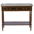 Louis xvi pier table with single drawer brass gallery and white marble top 19th c 33 12 x 38 12 x 13 12