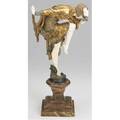 After claire jeanne robert colinet french 18801950 ankara dancer bronze and ivory on marble base provenance private collection new jersey signed colinet 12 12 x 13 x 5 34