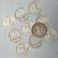Ten10 Walking Liberty Half Dollars c 19352 1942