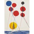 Alexander calder american 18981976 balloons lithograph in colors framed signed and numbered ea 40 x 28 12 sheet provenance staempfli gallery inc new york label on verso private c