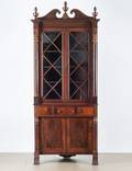 An Mid 19th C Mahogany Corner Cupboard