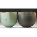 John ward two ceramic vessels all marked with artists cipher 9 x 11