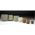 John ward seven glazed ceramic vessels all marked with artists cipher 5 14 x 5 34