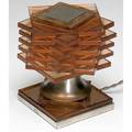 Maison desny table lamp with stacked glass diffusers on chromed metal base 6 x 6 x 6