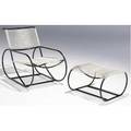 Walter lamb rope lounge chair and ottoman of patinated tubular copper chair 29 12 x 23 ottoman 14 14 x 23 x 25