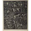 Harry bertoia american 19151978 two works of art untitled grape harvest 1941 woodcut signed and dated 10 18 x 8 12 image 15 34 x 11 sheet untitled corn harvest 1941 woodcut