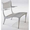 Dan johnson  brown jordan cast aluminum lounge chair with painted aluminum finish identical to preceding brown jordan decal 26 34 x 23 14 x 27