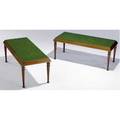 Billy haines pair of occasional tables with faux malachite finish tops on mahogany bases provenance from the estate of armand and harriet deutsch marked ad 30 18 12 x 47 34 x 20 34