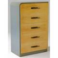 Donald deskey  widdicomb fivedrawer dresser in birch veneer widdicomb metal tag 48 x 33 x 19 12