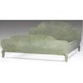 R  y augousti kingsize bed with shagreencovered headboard footboard and feet 51 12 x 96 x 98