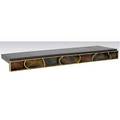 Paul evans patinated and gilded wavyfront wallhanging buffet shelf with slate top 6 12 x 60 x 22