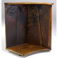 Wharton esherick walnut corner shelf with contoured top and sculpted hanging pegs 1954 we 54 44 x 43 x 36 12