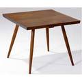 George nakashima square walnut end table with doweled legs 1957 accompanied by copy of original invoice provenance available 21 x 26 x 26