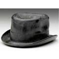 George ohr novelty hat covered in gunmetal and bottle green glaze marked 2 14 x 4 34