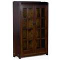 Gustav stickley doubledoor bookcase with gallery top paper label and branded mark 56 x 35 x 13