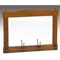 Gustav stickley hanging hall mirror with four hooks excellent version of this form red decal and paper label 36 x 28