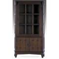 Gustav stickley early trapezoidal china cabinet no 902 with mitered mullions two fixed shelves and butterfly joints ca 1901 the earliest variation of this form with cutout corbels unsign