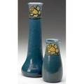 Saturday evening girls two bud vases decorated in cuerda seca with daffodils 191415 very tight 1 line to rim of each seg am and date 4 12 and 8 14