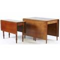 Gateleg tables two cherry drop leaf tables mid 19th c larger closed 30 x 46 x 26 12