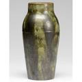 Fulper tall vase covered in a leopard skin crystalline glaze rectangular vertical mark 12 12 x 6