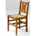 Gustav stickley hback side chair with dropin rush seat 32 x 16 12 x 16