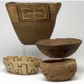 Native american four woven baskets most californian largest 11 x 13 12 dia