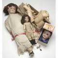 Dolls and parts three german bisquehead dolls including 11 12 armand marseilles flora dora in parts and 23 marked made in germany