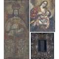 Religious art two works of art mother and child oil on canvas laid on board framed 19 12 x 15 14 sight untitled oil on canvas laid on board framed 27 12 x 12 sight together