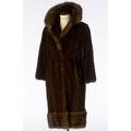 Mink coat with sable trim saks fifth avenue label shoulder to hem 39 together with two womens belts