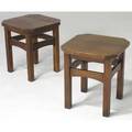 L  jg stickley pair of clipcorner tabourets 16 x 18 sq