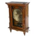 Polyphon coinoperated walnut music box complete with fourteen 25 discs 48 x 33 x 16 12