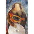 Mikhail gubin russian b 1953 bird of happiness oil on canvas framed provenance private collection new jersey signed and titled 46 x 30
