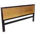 Paul mccobb walnut headboard with inset woven jute panel 39 12 x 80