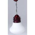 Piero brombin  artimede arianna ceiling fixture complete with ceiling cap with white frosted globe ca 1962 19