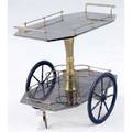 Aldo tura lacquered parchment and brass bartea cart 26 x 28 14 x 16 12