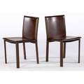 Mario bellini for filippo sibau pair of leather clad side chairs 18 x 32