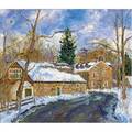 William jachwak american b 1954 phillips mill in winter oil on canvas framed signed and titled 20 x 24 provenance private collection pennsylvania