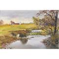 Ranulph bye american 19162003 bucks county stream watercolor on paper framed signed 14 x 21 sight provenance private collection pennsylvania