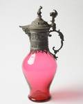 A 19th C German Cranberry Glass Ewer