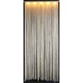 Mario yagi  sirrah pair of garbo enameled steel fivesocket ceiling fixtures with long fringe shades 100 x 44 x 5