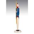 Jacques adnet figural wooden lamp on enameled metal base 54 x 13