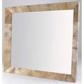 Modern hall mirror of grand scale in parchmentcovered frame 75 12 x 86