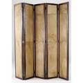 Parchment fivepanel parchment and macassar ebony room divider each panel 78 x 13 34