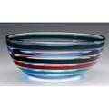 Fulvio bianconi  venini fasce orizzontali hemispheric glass bowl circular mark venini murano 4 x 9 14