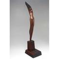 Art deco sculpted walnut figure female nude 27 x 8 14 x 10 12