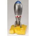 Mark sfirri carved and painted wood sculpture rocket odyssey 2001 signed and numbered 24 18 12 x 9 sq
