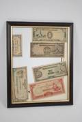 Framed Japanese Occupation Currency