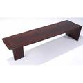 Vladimir kagan  dreyfuss walnut coffee table with plank legs supporting a tapered top branded kagan dreyfuss new york a vladimir kagan design 16 x 66 x 18 34