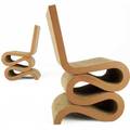 Frank o gehry  easy edges pair of corrugated cardboard wiggle chairs 33 12 x 15 12 x 22