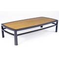 Edward wormley  dunbar monumental coffee table with oak veneer top on mahogany frame dunbar brass tag 17 x 72 x 35